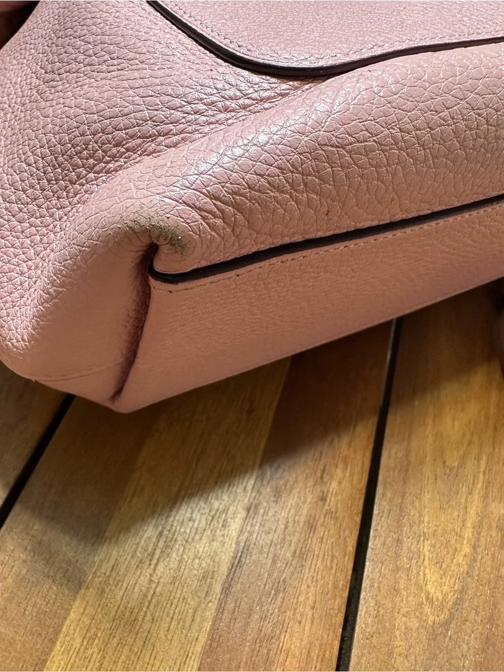 Coach Pink Pebbled Leather Mini Emma Crossbody Satchel